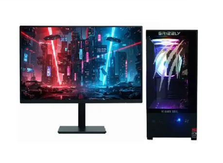 Computadora Grizzly PG-AMD092, AMD Ryzen 7 5700G, 32GB, 1TB SSD, Wi-Fi, Windows 11 Prueba + Teclado/Mouse/Monitor de 22"