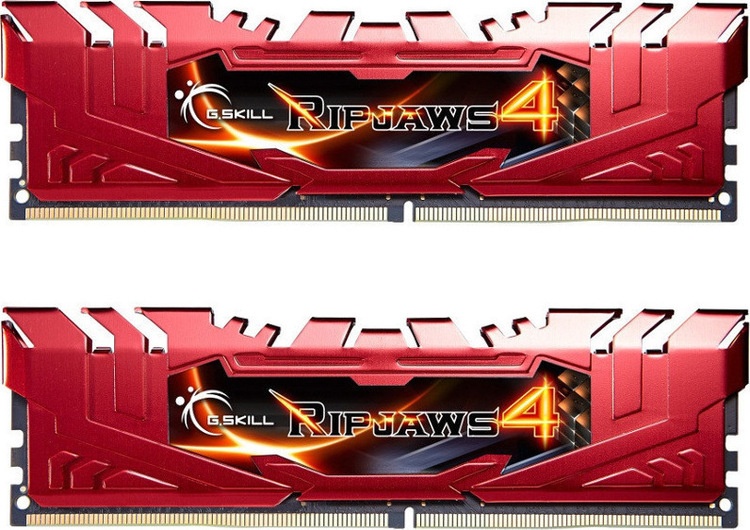 Kit Memoria RAM G.Skill DDR4 Ripjaws4 Red, 2800MHz, 16GB (2 x 8GB), Non-ECC, CL16