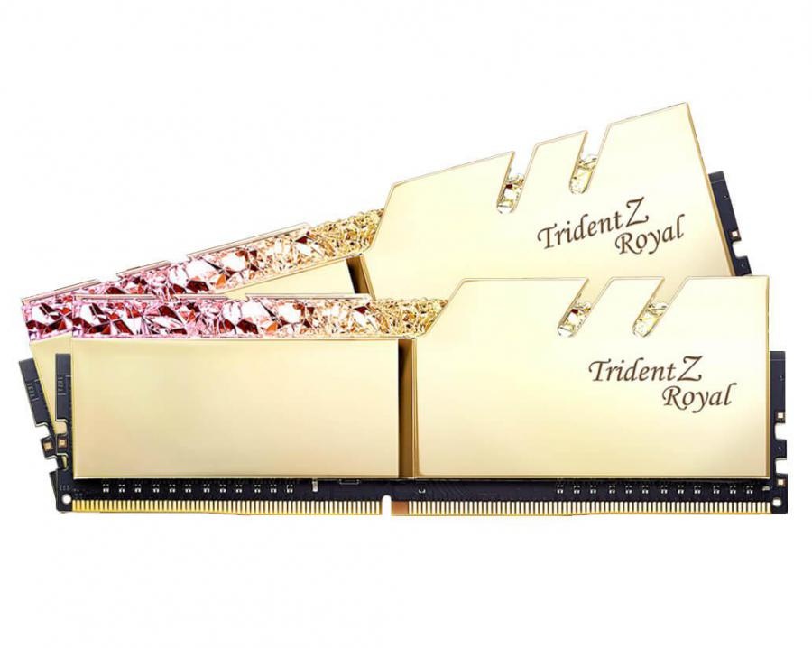 Kit Memoria RAM G.Skill Trident Z Royal DDR4, 3000MHz, 16GB (2 x 8GB), Non-ECC, CL16, XMP, Oro