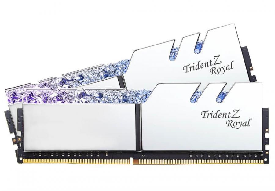 Kit Memoria RAM G.Skill Trident Z Royal DDR4, 3000MHz, 16GB - 2 x 8GB, CL16, XMP, Plata