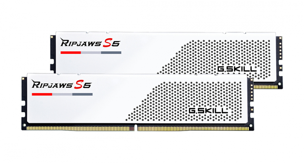 Kit Memoria RAM G.Skill Ripjaws S5 DDR5, 6000MHz, 32GB - 2 x 16GB, CL40, XMP, Blanco