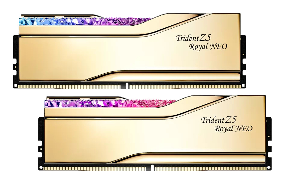 Kit Memoria RAM G.Skill Trident Z5 Royal Neo DDR5, 6400MHz, 32GB - 2 x 16GB, CL30, XMP/EXPO, Dorado