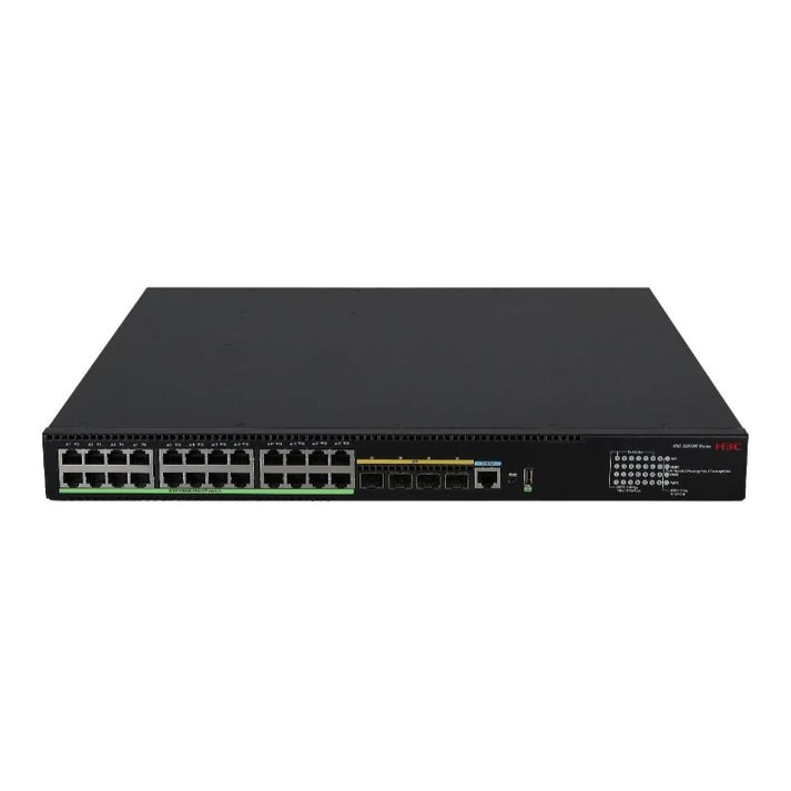 Switch H3c 9801A3PY, 24 Puertos Gigabit Ethernet 10/100/1000, 4 Puertos SFP+, 128 Gbit/s, 16000 Entradas, No Administrado
