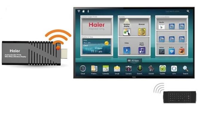 Haier Android SmartTV Kit DMA6000, 1GB, Android 4.1, USB 2.0, Negro