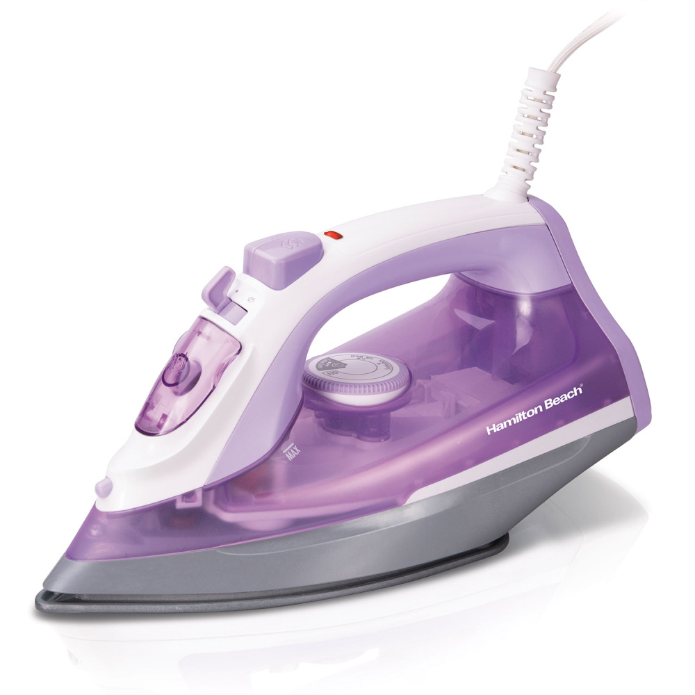 Hamilton Beach Plancha Vapor-Seco HB14100, 1.200W, 400ml, Blanco/Morado