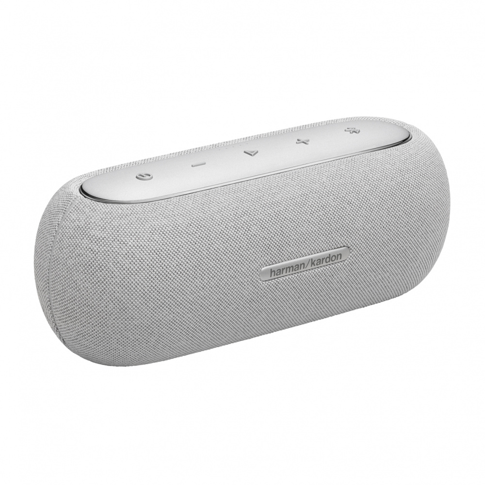 Harman Kardon Bocina Portátil Luna, Bluetooth, Inalámbrico, USB-C, 25W, Gris - Resistente al Agua