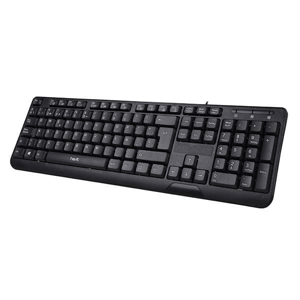 Teclado Havit KB378, Alámbrico, USB, Negro (Español)