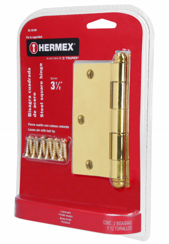 Hermex Bisagra Cuadrada, 3.5" - 2 Piezas