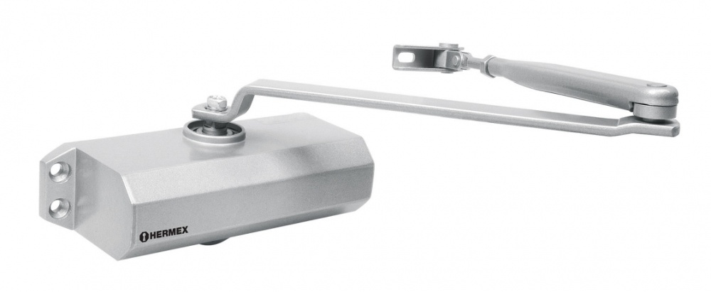 Hermex Brazo Cerrador para Puertas, hasta 80Kg, Plata