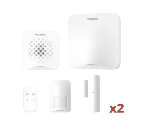 Hikvision Kit Sistema de Alarma AXHOME-KIT-GSM, Inalámbrico, 16 Zonas de Alarma, 1 Sensor de Movimiento, 2 Sensores Puerta/Ventana, con Panel de Control
