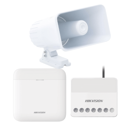 Hikvision Kit Sistema de Alarma AXPRO-KIT-SIRENA-C, Inalámbrico, 96 Zonas de Alarma, con Panel de Control