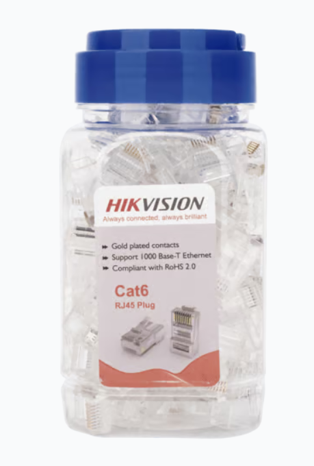 Hikvision Conector RJ-45 DS-1M6UA-15U, Cat6, 100 Piezas