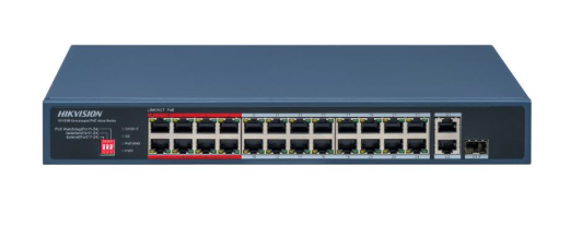 Switch Hikvision DS-3E0326P-E/M(C), 1 Puertos Gigabit Ethernet 10/100/1000 24 x PoE Activo 230W, 8.8 Gbit/s, 8000 Entradas, No Administrado
