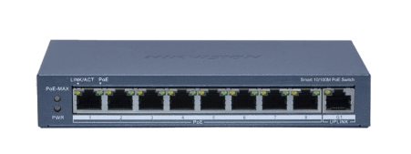 Switch Hikvision DS‑3E1309P‑EI(B), 9 Puertos Fast Ethernet 10/100 8 x PoE+ 110W, 5.6 Gbit/s, 4096 Entradas, Administrado