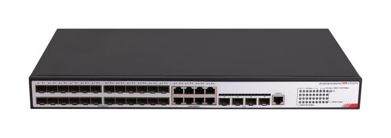Switch Hikvision DS-3E2736-HI-24F8T4X, 8 Puertos Gigabit Ethernet 10/100/1000 8 x PoE 54W, 24 Puertos SFP, 4 Puertos SFP+, 216 Gbit/s, 32000 Entradas, Administrado