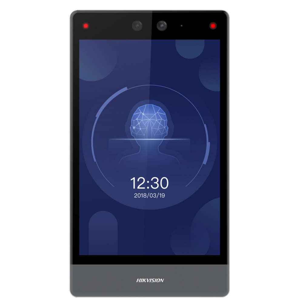 Hikvision Terminal de Reconocimiento Facial Ultra, RFID Dual, 100.000 Usuarios, Negro/Gris
