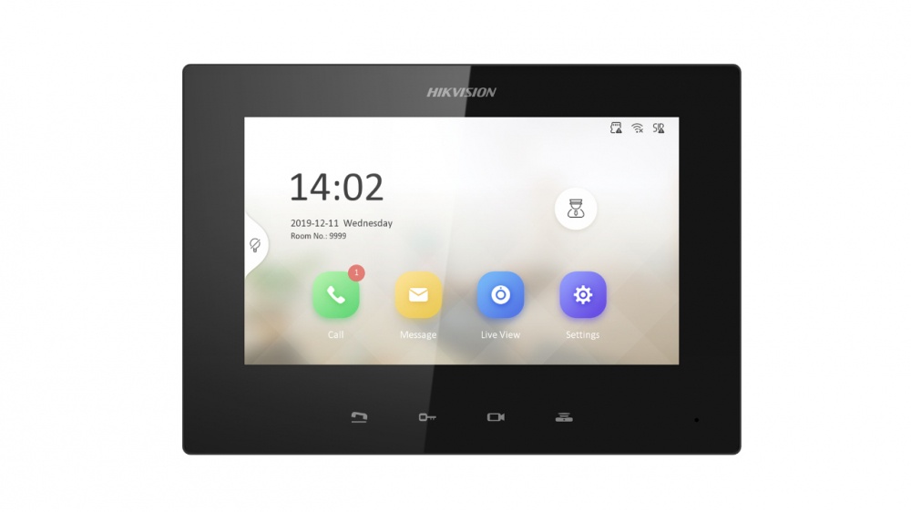 Hikvision Monitor para Videoportero DS-KH6220-LE1, 7", Alámbrico, Negro