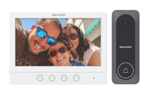 Hikvision Videoportero/Interfon DS-KIS212, 7", Altavoz, Alámbrico, Gris/Blanco