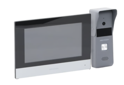 Hikvision Videoportero/Interfon DS-KIS303-P, 7", Altavoz, Alámbrico/Inalámbrico, Gris
