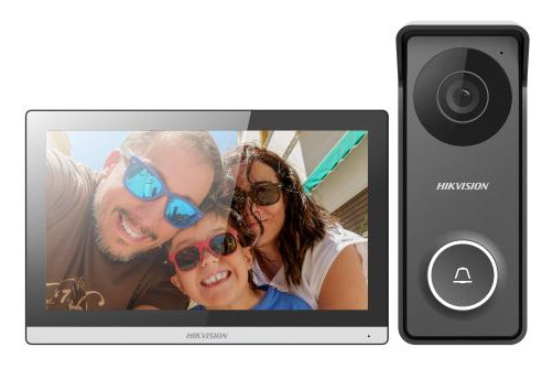 Hikvision Videoportero/Interfon DS-KIS313-P, 7", Altavoz, Alámbrico/Inalámbrico, Gris/Blanco 