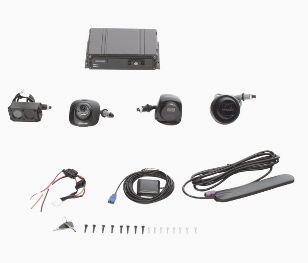 Hikvision Kit de Vigilancia Móvil DS-MP5604SD/GLF(LITE)(KIT) de 4 Cámaras CCTV y 4 Canales, con Grabadora, Módulos GPS y 4G ― Requiere SIM y Licencias Hik-Central