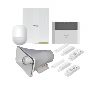 Hikvision Kit Sistema de Alarma DS-PHA64-LP/PACK(30W), Alámbrico, 64 Zonas de Alarma, 1 Sensor de Movimiento, con Panel de Control