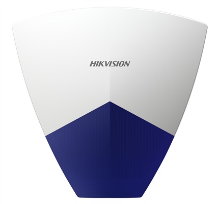 Hikvision Sirena para Exteriores DS-PSG-WO-433, Inalámbrica, 3 Tonos, 110dB, Azul/Blanco