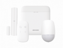 Hikvision Kit Panel de Control DS-PWA48-E-WB de 48 Zonas, Compatible con los Accesorios AX PRO, incluye Control Remoto DS-PKF1-WB, Sensor de Movimiento DS-PDP15P-EG2-WB y Contacto Magnético DS-PDMC-EG2-WB