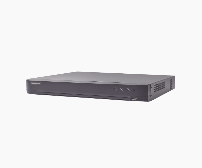 Hikvision DVR 4 Canales IDS-7204HUHI-M1/A/XT para 1 Discos Duros, máx. 10TB,