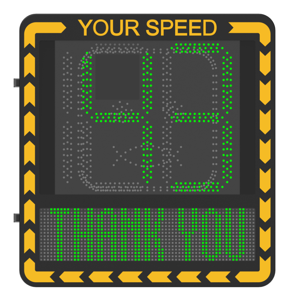 Hikvision Pantalla de Velocidad YJP7681-188-RL/GLE, LED, Verde/Rojo