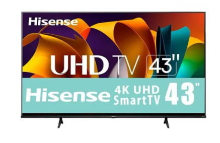 Hisense Smart TV LED 43A65NV 43", 4K Ultra HD, Negro
