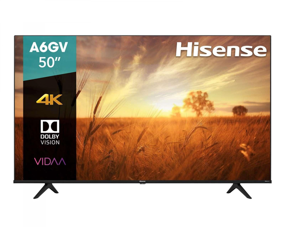 Hisense Smart TV LED A6GV 50", 4K Ultra HD, Negro