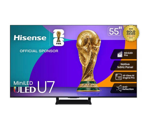 Hisense Smart TV QLED 55U75QG 55", 4K Ultra HD, Negro