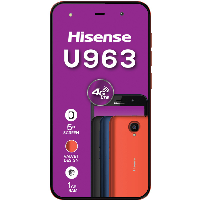 Hisense U963 5", 8GB, 1GB RAM, Negro
