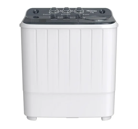 Hisense Lavadora de Carga Superior WSA1104P, 11kg Lavado, Gris/Blanco