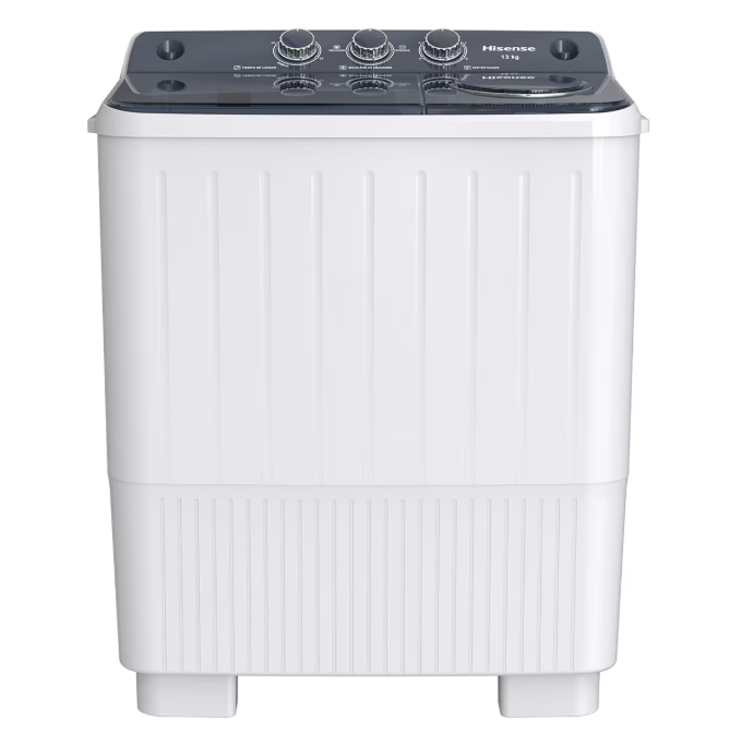 Hisense Lavadora de Carga Superior WSA1304P, 13kg Lavado, Gris/Blanco