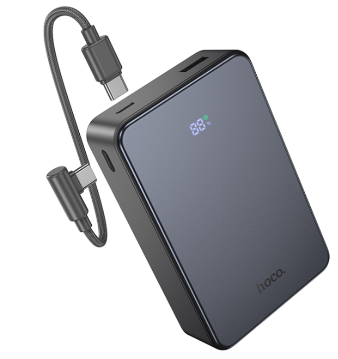 Cargador Portátil Hoco Power Bank J170A Starlight, 20Ah, Negro