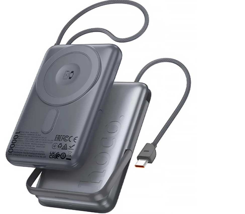 Cargador Portátil Hoco Power Bank Q43 Clever Dual MagSafe, 10.000mAh, Negro