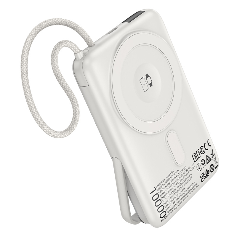 Cargador Portátil Hoco Power Bank Q43 Clever Dual MagSafe, 10.000mAh, Gris