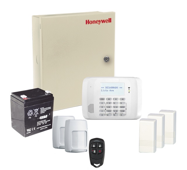 Honeywell Kit Sistema de Alarma VISTA-48LA-PLUS, Inalámbrico, incluye Teclado/Sensor de Movimiento/Control/Gabinete
