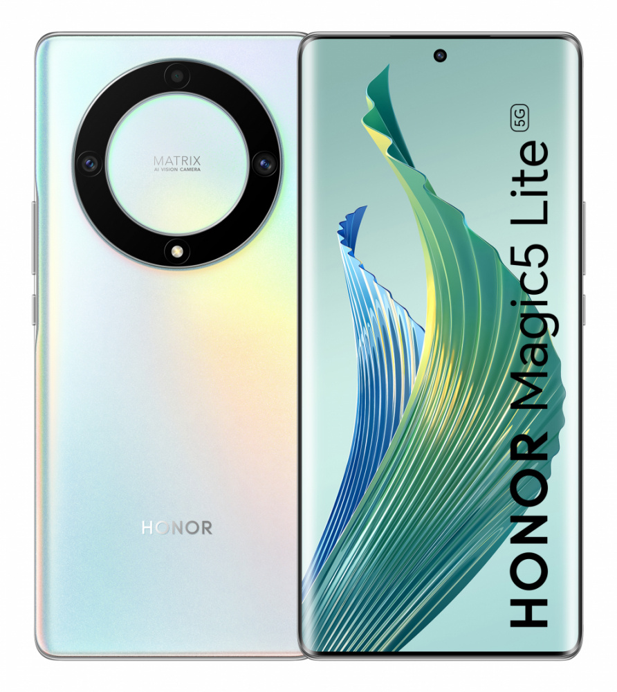 Honor Magic 5 Lite 5G 6.67" Dual SIM, 256GB, 6GB RAM, Plata 