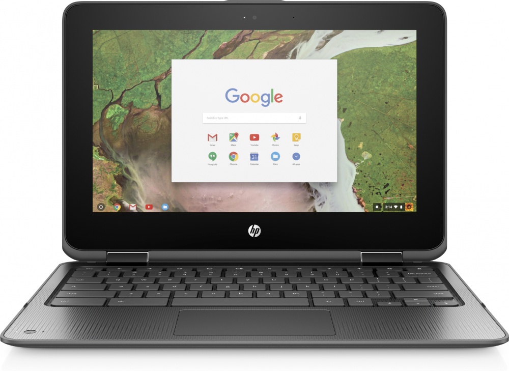 HP 2 en 1 Chromebook x360 11 G1 11.6'', Intel Celeron N3350 1.10GHz, 4GB, 32GB, Chrome OS, Plata