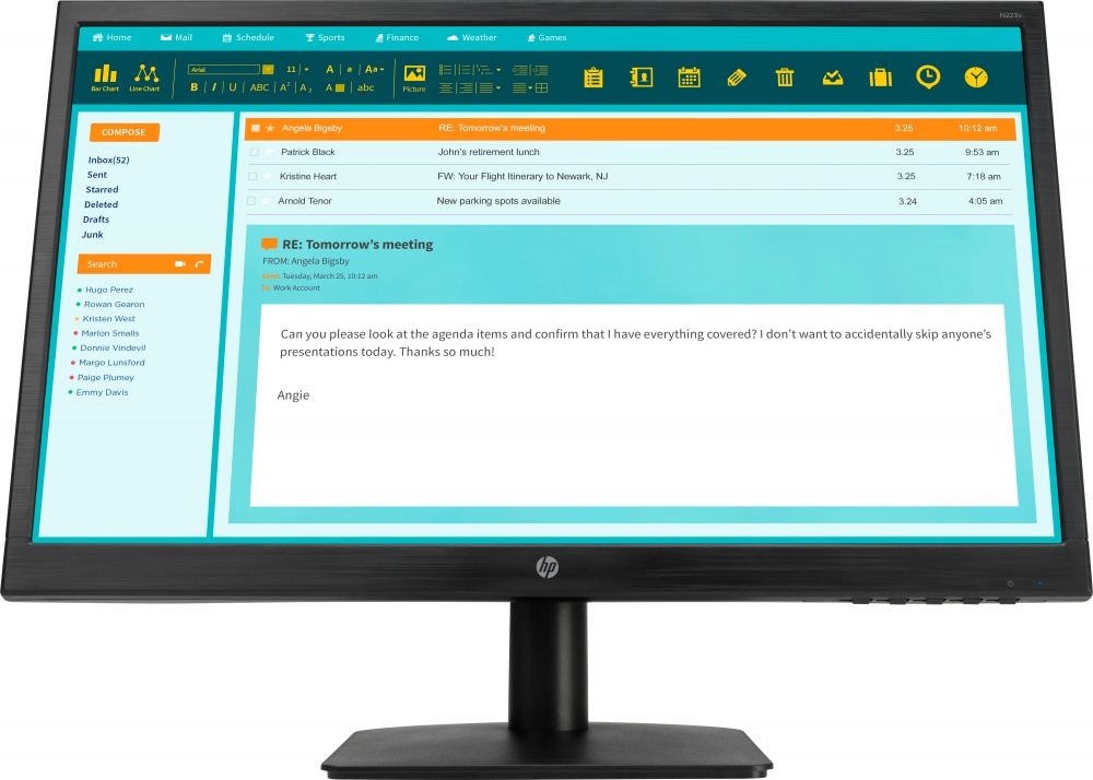 Monitor HP N223v LED 21.5'', Full HD, Negro