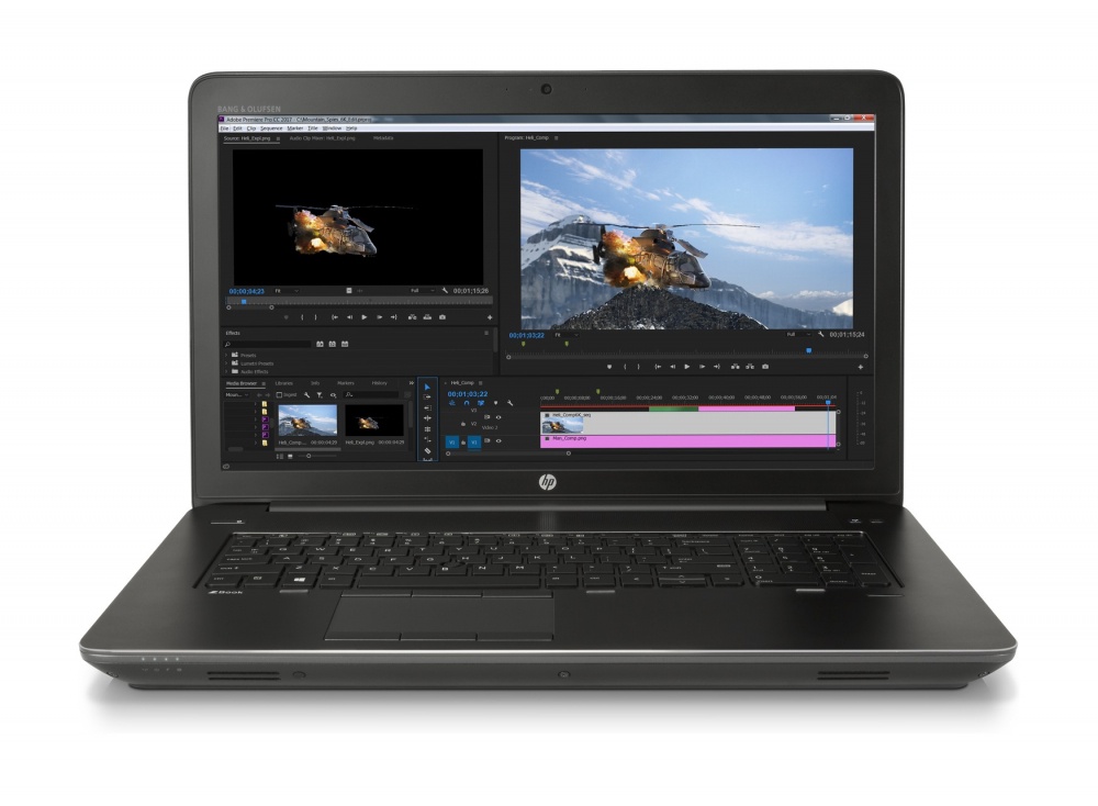 Laptop HP ZBook G4 17.3'', Intel Xeon E3 1505MV6 3 GHz, 16GB, 1TB + 256GB SSD, NVIDIA Quadro M2200, Windows 10 Pro 64-bit, Negro