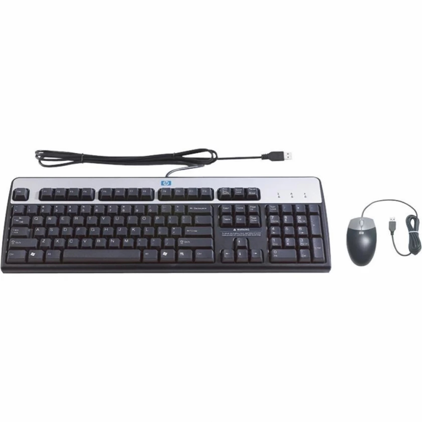 Kit de Teclado y Mouse HP 631341-B21, USB, Negro (Inglés)