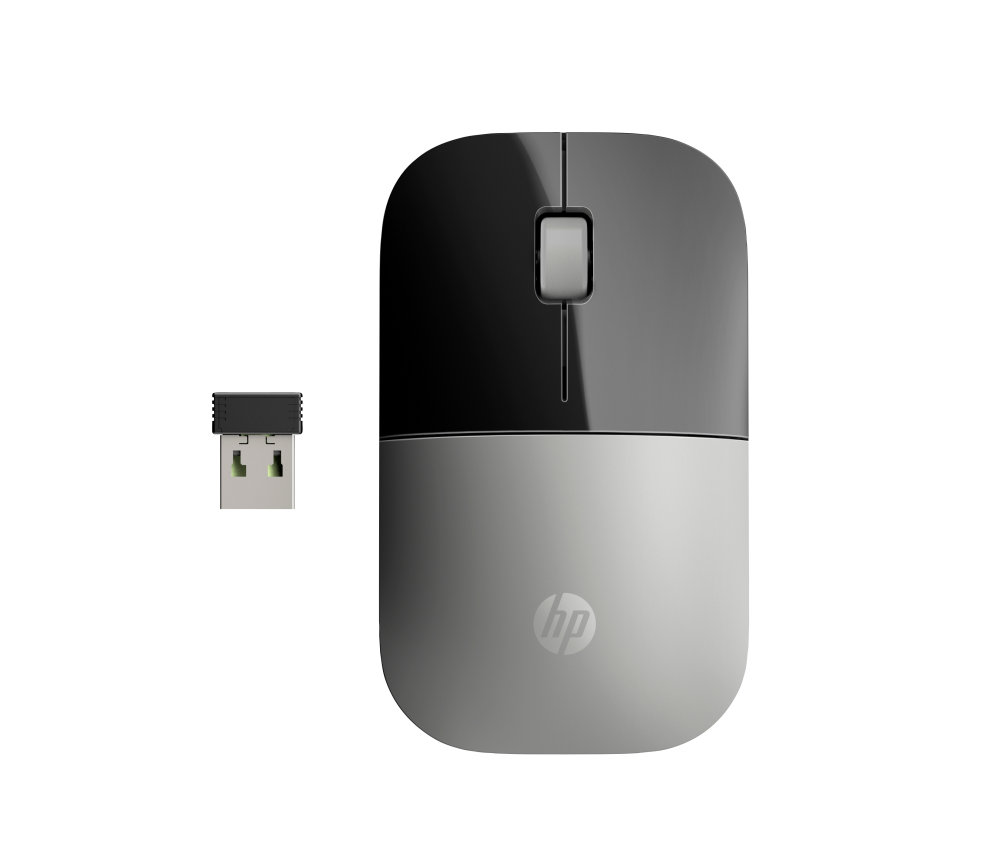 Mouse HP Z3700, Inalámbrico, Óptico, 1.200DPI, RF Inalámbrico, Plata
