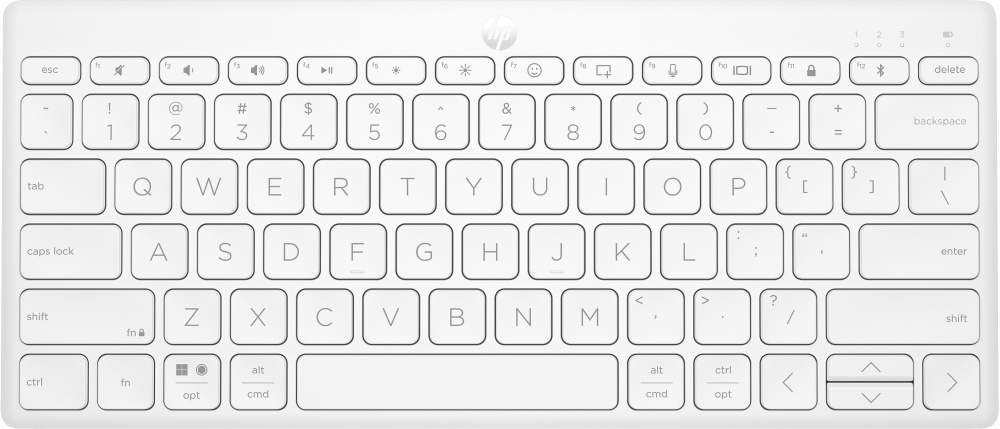 Teclado HP 350, Inalámbrico, Bluetooth, Blanco (Español)