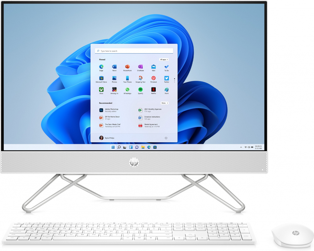 HP 24-cb1003la All-in-One 23.8", Intel Core i3-1215U 4.40GHz, 8GB, 1TB + 256GB SSD, Windows 11 Home 64-bit, Blanco