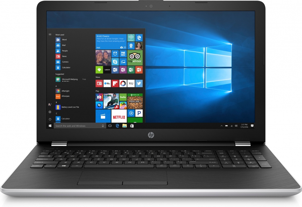 Laptop HP 15-bs031wm 15.6" HD, Intel Core i3-7100U 2.40GHz, 4GB, 1TB, Windows 10 Home 64-bit, Plata/Negro