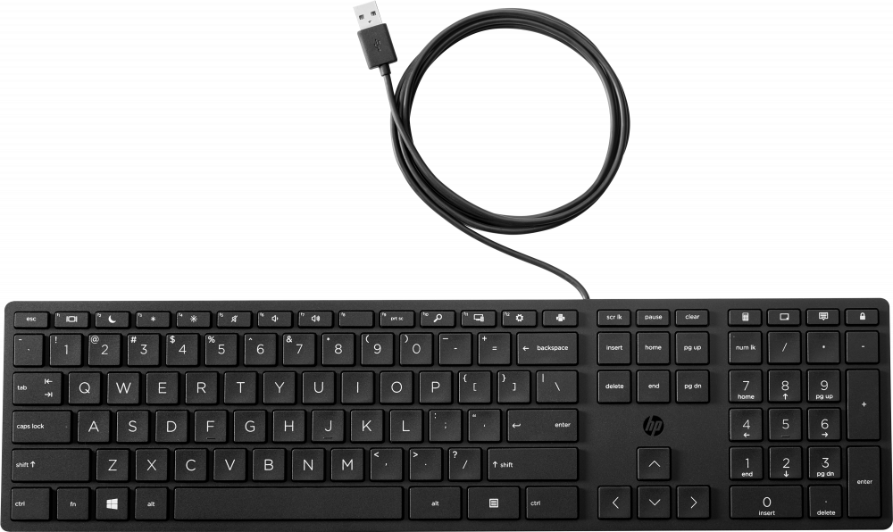 Teclado HP 320K, Alámbrico, USB, Negro (Inglés)